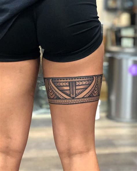 Thigh band tattoo - Other popular places to have this tattoo are on the back of the neck, the upper thigh, and the lower half of the leg on the calf. Bicep Wrap Around. This is the most common form of this tattoo. The barbed wires are linked together, wrapping all the way around the bicep and arm. This is normally called a ‘tattoo band’.